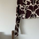 LA Hearts Brown White Cow Print Western Y2K Kelly Mini Double Zip Hoodie size S Photo 7