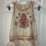 Taylor & Sage  Cream Boho Embroidered Sleeveless Tank M Photo 0