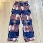 Aerie FLANNEL SKATER PAJAMA PANT PATCHWORK Size Small Photo 7