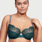 Victoria's Secret NWOT Victoria’s secret lace rhinestone strap unlined demi bra Photo 1