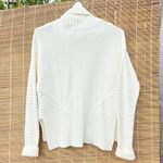 Rachel Ashwell  Cream Winter White Cable Knit Coastal Chunky Sweater M Cotton Photo 4