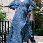 Hatch The Shana Midi Maternity Dress Moroccan Blue Multi Size 1 (S) New With Tag Photo 0