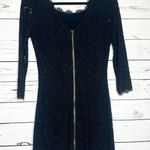 Diane Von Furstenberg DVF Zarita Black Scalloped Lace Scoop Neck Dress Size 8 Medium Photo 6