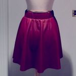 Burgundy faux leather skirt Red Photo 7