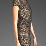 Torn By Ronny Kobo Kaitlyn Pleated Brown M Animal Print Mini Dress NWT $480 Photo 2
