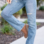 Judy Blue Roughin It Mid Rise Distressed Dad Jeans Denim Size 3/26 Photo 0