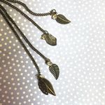 Long leaf chain statement earrings Photo 6