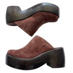 Everlane  The Wooden Puffa Clog Dark Umber Suede Brown Size 5 New without Box! Photo 8