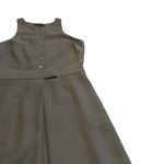Banana Republic Grey Crepe Sleeveless Dress Button-Front Pleated Size 6 Women's Photo 4