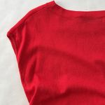 ZARA  RED Sleeveless Minimalist Ruched Short Sleeve Top Size Large Photo 7