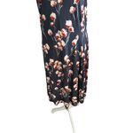Tory Burch Navy Gray Floral MIDI Dress Size 10 Photo 5