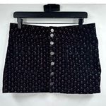 Free People We The Free by Joanie Cord Skirt in Black Combo Size 28 Photo 1