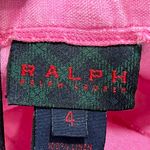 Ralph Lauren  Linen Pants 4 Pink Straight Leg Vintage Ballerina Barbie Coquette Photo 5