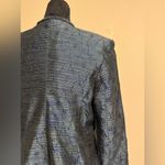 EUC Travis Ayers Blue and Purple Floral Embroidered Button Down Blazer size 16 Photo 6