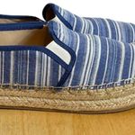 J. McLaughlin  Blue and White Striped Espadrilles Photo 0