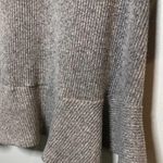 Lauren Conrad size small Heather Grey Ribbed Knit Bell Sleeve Ruffle Skirt Dress Photo 2