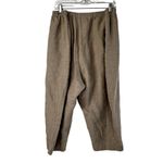 J. Jill Woven Linen Pants Neutrals Plus Size 4X Cropped Length Brown Lagenlook Tan Photo 3