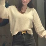 Free People Reverie V-Neck Sweater Vanilla  Photo 2