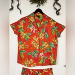 Ralph Lauren Lauren Hawaiian Flora Print Button Up Linen Shirt/Shorts Sz 10/L Photo 6