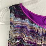 Cache Black Multi Color Patterned Mesh Layered Sleeveless Blouson Dress 0 Photo 1