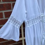 Blue Island  White swim cover up bell sleeves & Lace M Photo 3