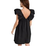 O.P.T. Didi Dress Voluminous Babydoll with Velvet Bow open back Cotton Black M Size M Photo 2