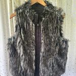 Calvin Klein  Women's Reversible Plaid Faux Fur Zip Up Dual Pockets Vest XL Photo 1