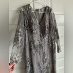 Mac Duggal Embellished V Neck Illusion Long Sleeve Gown- NWT Photo 5