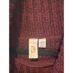 MLTATM Burgundy Cowl Neck Chunky Knit Sweater Dress Tunic Size M Purple Size M Photo 1