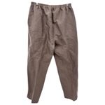 Yeohlee NY Pants Women's 8 Cotton Silk Metallic Blend Taupe Trousers USA Made Brown Photo 3
