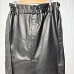 Eloquii Black Faux Leather Pencil Skirt Stretchy Size 22 Photo 1