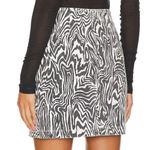 #14 NWT MOTHER Denim The Side Splitter Mini Skirt in Hoofin It Black Size 26 Photo 3