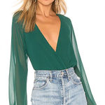 Lovers + Friends  Green Layla Bodysuit Size XXS Photo 0