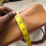 2000s Y2K Brown tan burgundy red grunge boho leather shoulder hand bag purse silver tone Photo 6