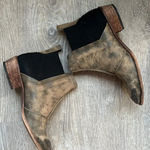 Free People Dark Horse Taupe Leather Ankle Chelsea Boots Photo 3