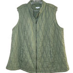 J.Jill  Quilted Diamond Stitch Vest Olive Green Women's Size XL outdoors gorpcore Photo 0