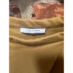 ZARA Womens  Trafaluc Asymmetrical Cropped Top Blouse Mustard Yellow Tan Small Photo 3