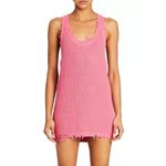 SER.O.YA Yonit Tank Dress in Watermelon Medium Womens Knit Distressed Mini Pink Photo 9
