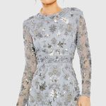 Mac Duggal   93939 Womens  High Neck Long Sleeve Embellished Column Gown Dress Photo 2