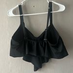 Torrid  Black Wireless Flounce Bikini Top Size 0/Large Photo 2