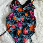 Time and Tru Floral One Piece Swimsuit Photo 4