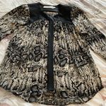 Tbags Los Angeles Vintage T-bags Los Angeles animal print snake long sleeve silky blouse, size S Photo 10