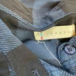 Rusty  Women's Blue Black Buffalo‎ Plaid Long Sleeve Button Up Shirt Top Photo 1