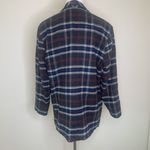 Vintage Plaid Blazer Whipstitch Detail Sz Large Western Gray Photo 1