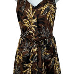 Maxine of Hollywood Vintage Romper Swimwear Tropical Leaf Print Lined Women 14 Photo 0