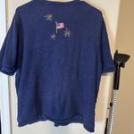 Croft & Barrow  Cardigan Sweater Fireworks Flags Embroidered 4th of July USA XL Photo 4