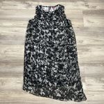 Vince Camuto Black & White Geometric Print High Low Midi A-Line Dress Size M Photo 7