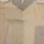 Love Stitch Ivory & Faux Leather Tank Top Blouse Black Size M Photo 7