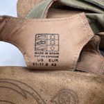 Taos Womens Sandals Olive Green Leather Cork Comfort Strappy 11 Photo 2