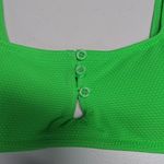 Aerie  Scoop Neck Green Women's Textured Bikini Bra Top  Size XS Photo 2
